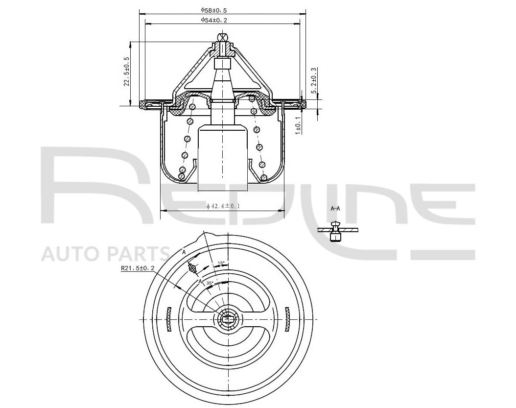 Termostato, refrigerante REDLINE 55HY009