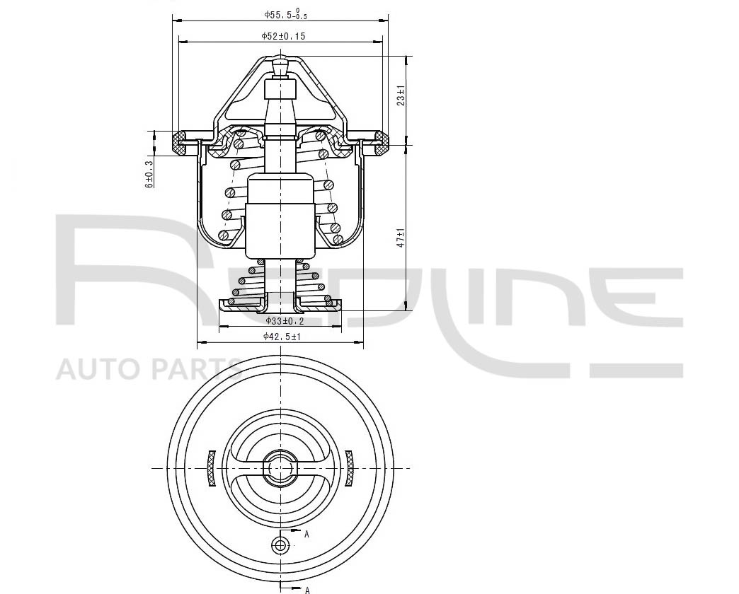 Termostato, refrigerante REDLINE 55TO004