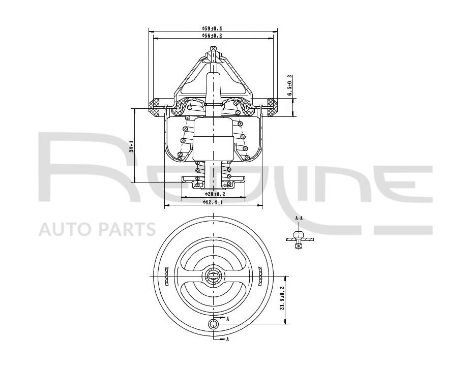 Termostato, refrigerante REDLINE 55TO006