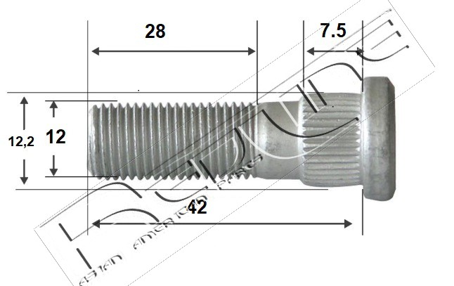Perno, asta di reazione REDLINE 73HO001