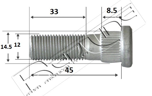 Perno, asta di reazione REDLINE 73HY006