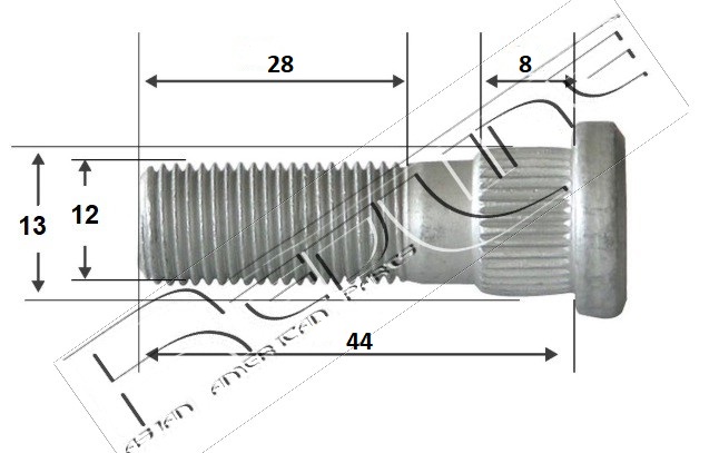 Perno, asta di reazione REDLINE 73HY007