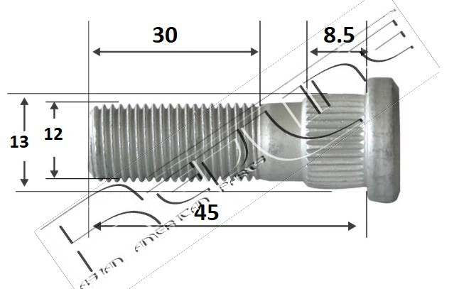 Perno, asta di reazione REDLINE 73HY016