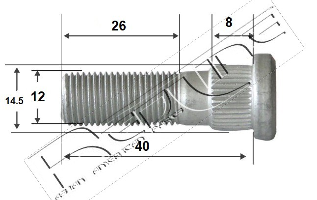 Perno, asta di reazione REDLINE 73NI003