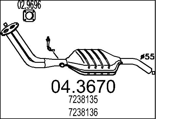 CATALIZZATORE FORD.TRANSIT 95