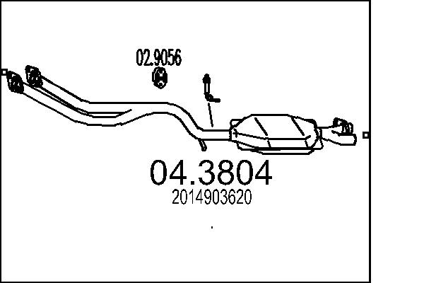 CATALIZZATORE MERC.190E 2.0I