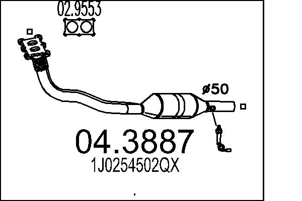 CATALIZZATORE VOLK.GOLF IV 1.6