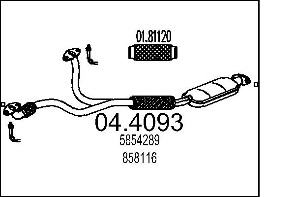 CATALIZZATORE OPEL.VECTRA B 2.5