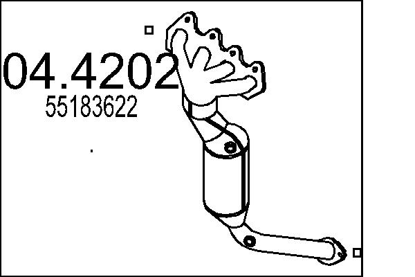 CATALIZZATORE FIAT.IDEA 1.4 16V