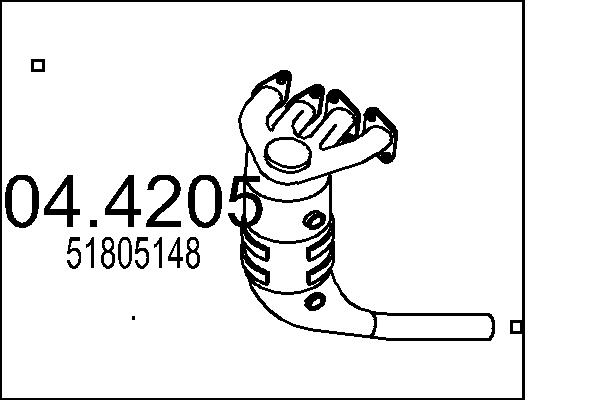 CATALIZZATORE FIAT.PANDA 1.1