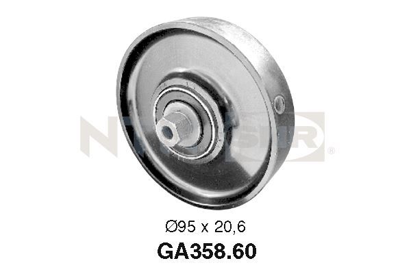 Galoppino/guidacinghia, cinghia poly-v NTN-SNR GA358.60