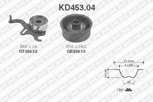 Kit cinghie dentate NTN-SNR KD453.04