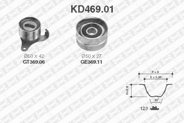 Kit cinghie dentate NTN-SNR KD469.01