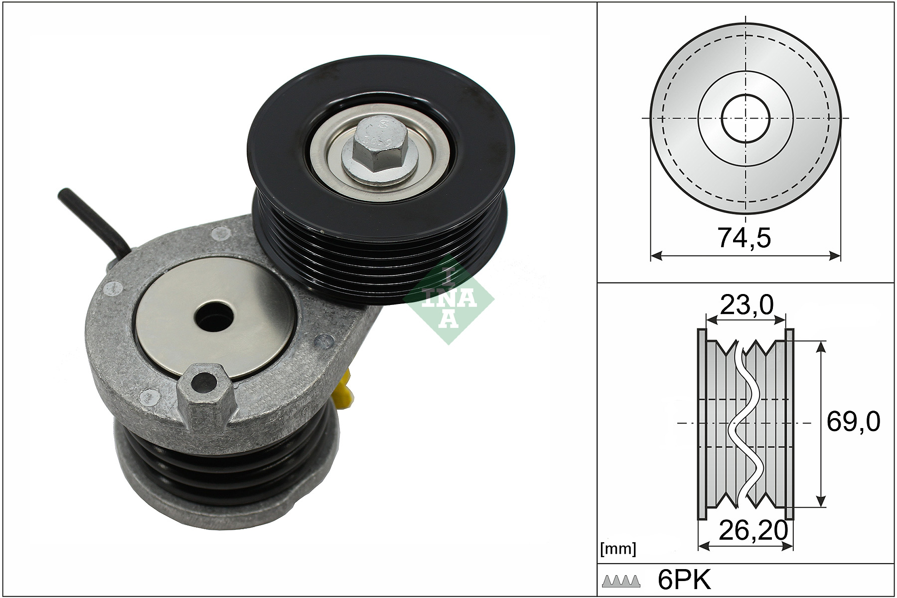 Tendicinghia, cinghia poly-v INA 534101310