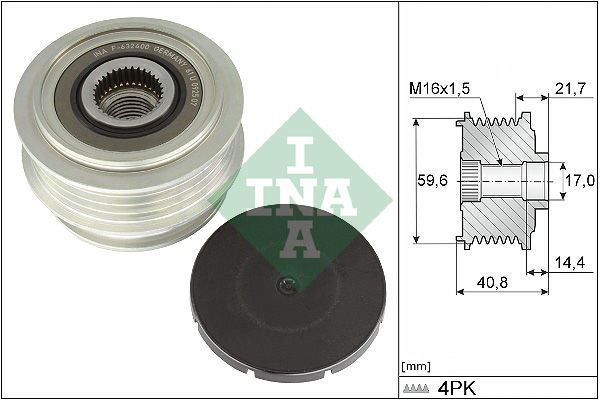 INA DISP. RUOTA LIBERA ALTERNATORE DACIA SANDERO II 1.0 16-
