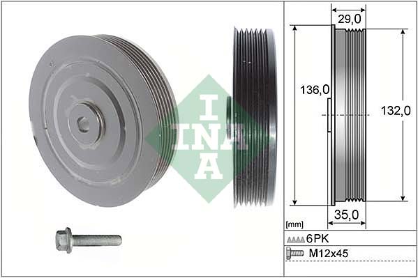 Puleggia cinghia, albero a gomiti INA 544000920