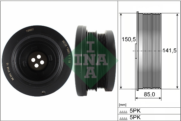 Puleggia cinghia, albero a gomiti INA 544014810