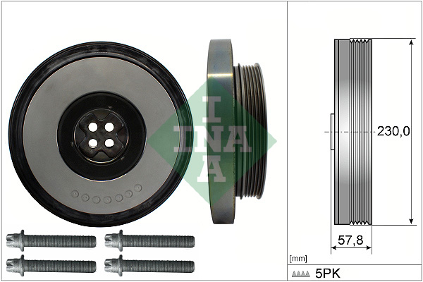 Puleggia cinghia, albero a gomiti INA 544060520