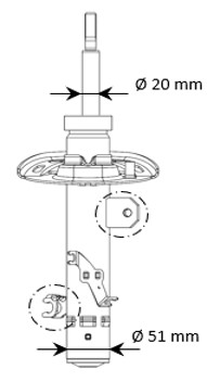 Ammortizzatore KYB 3338070
