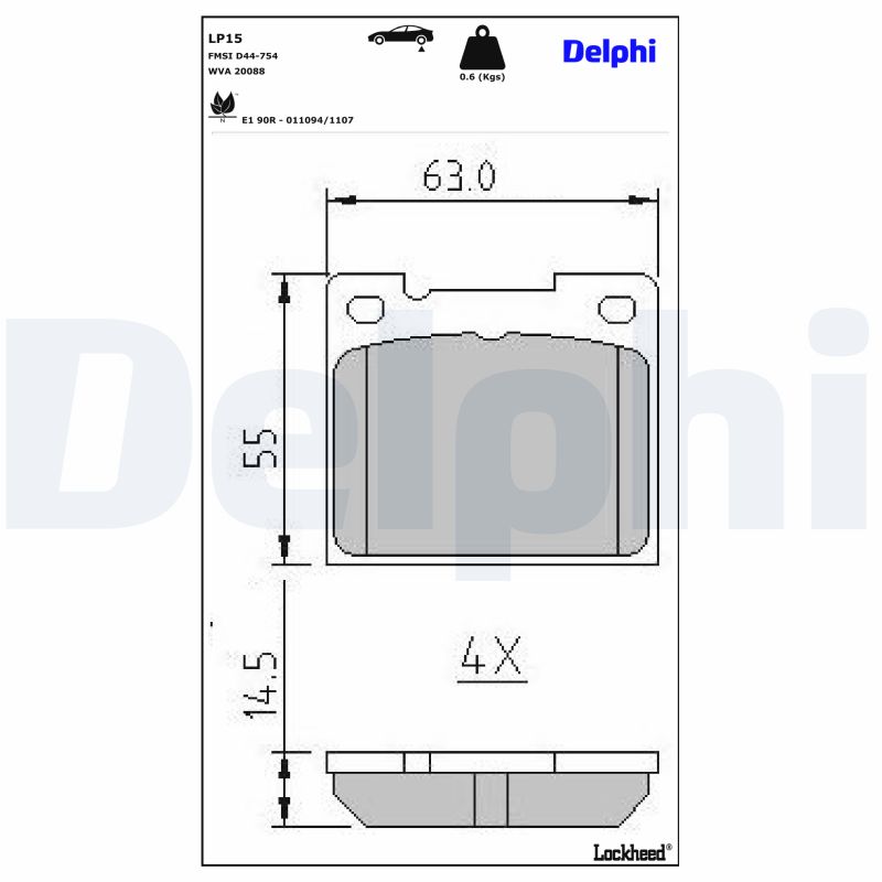 KIT PASTIGLIE FRENO, FRENO DI STAZIONAMENTO A DISCO