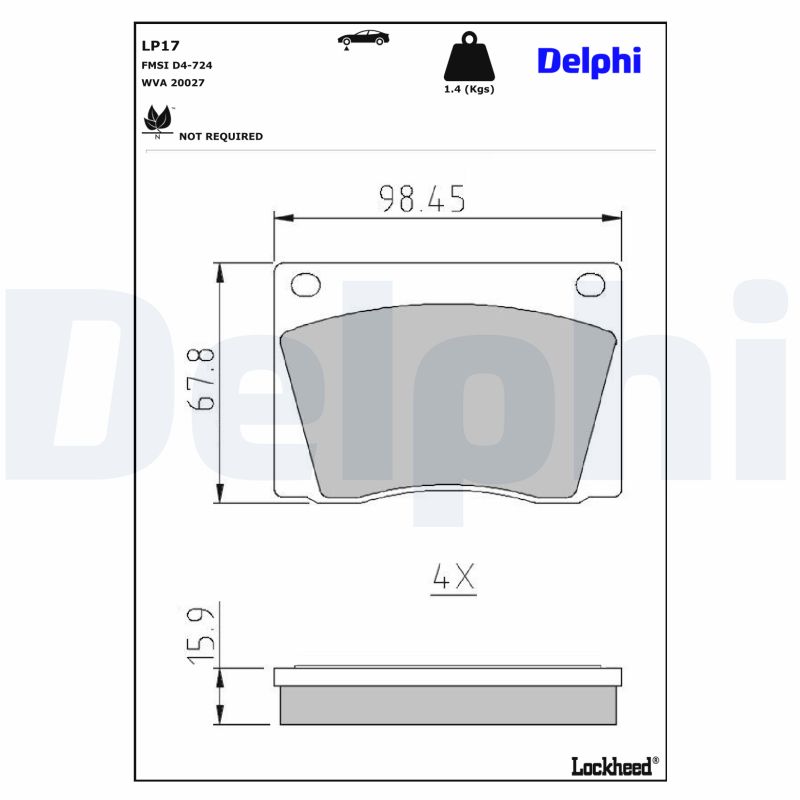 KIT PASTIGLIE FRENO, FRENO DI STAZIONAMENTO A DISCO