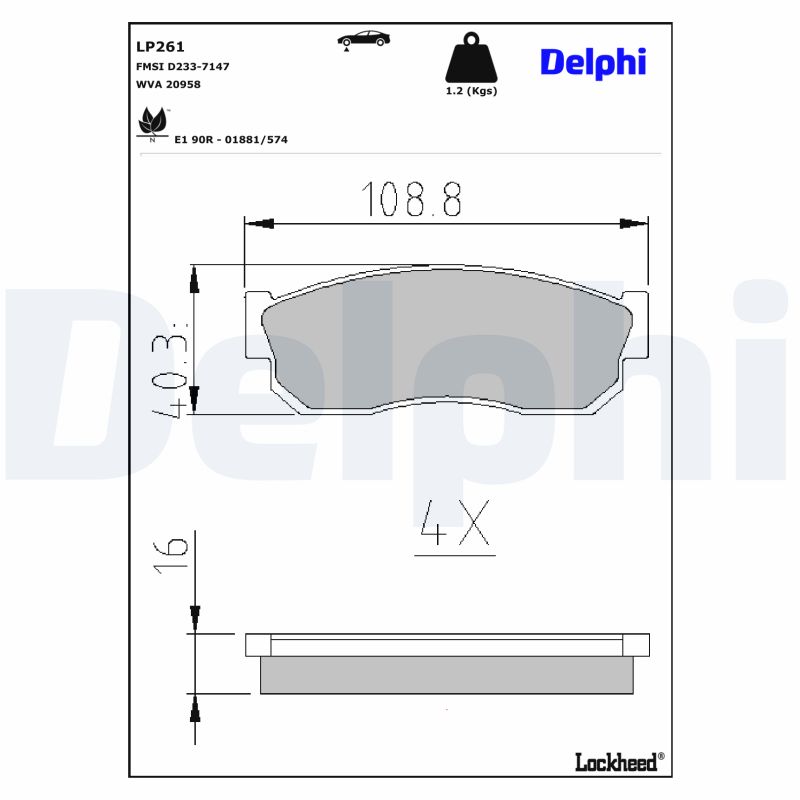 KIT PASTIGLIE FRENO, FRENO DI STAZIONAMENTO A DISCO