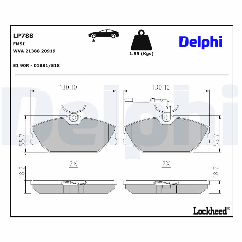 KIT PASTIGLIE FRENO, FRENO DI STAZIONAMENTO A DISCO