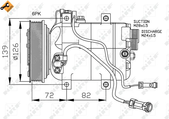 Compressore, climatizzatore NRF 32027