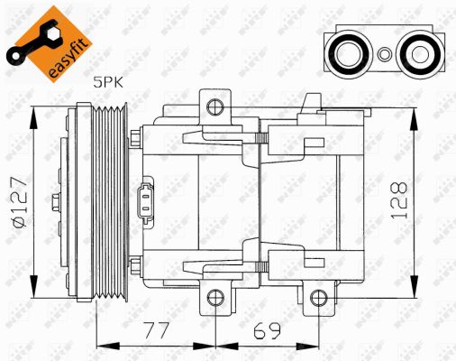 Compressore, climatizzatore NRF 32061