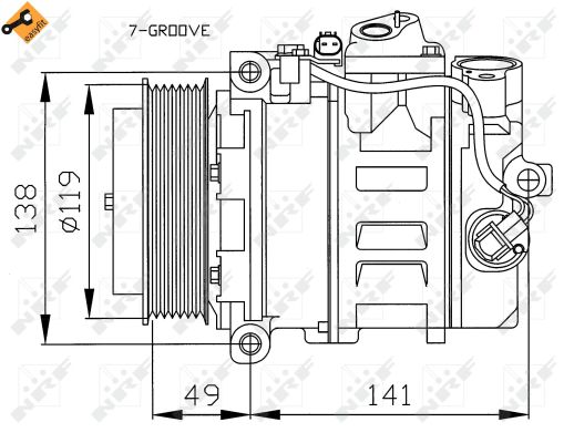 NRF COMPRESSORE MERCEDES C160 (W203) 02-