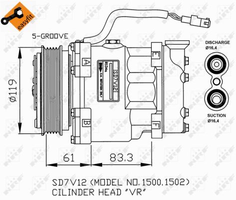 Compressore, climatizzatore NRF 32219G