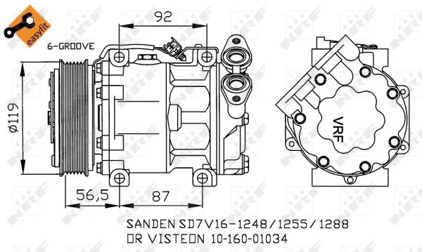 NRF COMPRESSORE FORD C-MAX 07-