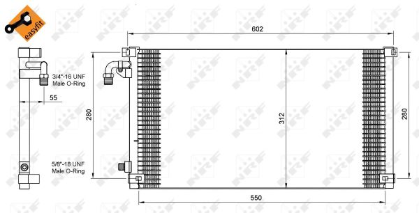 Condensatore, climatizzatore NRF 35103