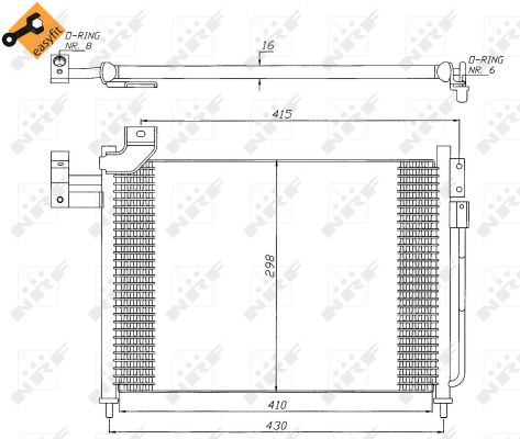 Condensatore, climatizzatore NRF 35388