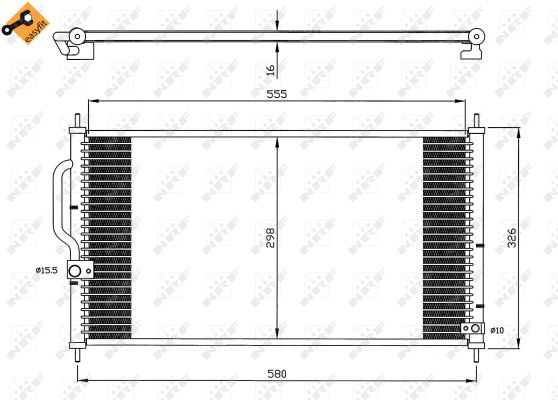 Condensatore, climatizzatore NRF 35627