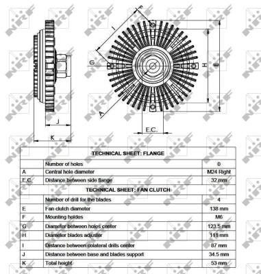 NRF FRIZIONE DELLA VENTOLA