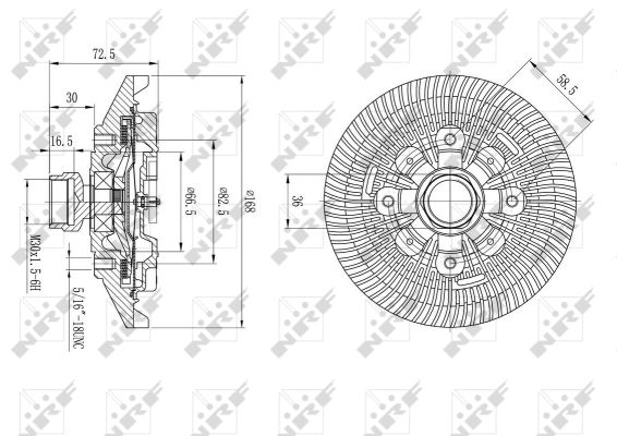 NRF FRIZIONE DELLA VENTOLA