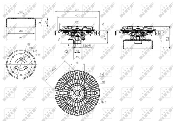 NRF FRIZIONE DELLA VENTOLA