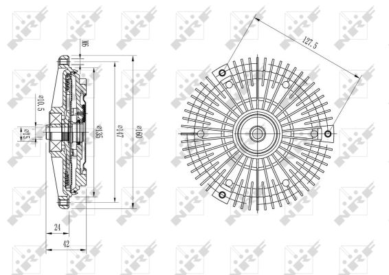 NRF FRIZIONE DELLA VENTOLA MERCEDES E 320 CDI -03