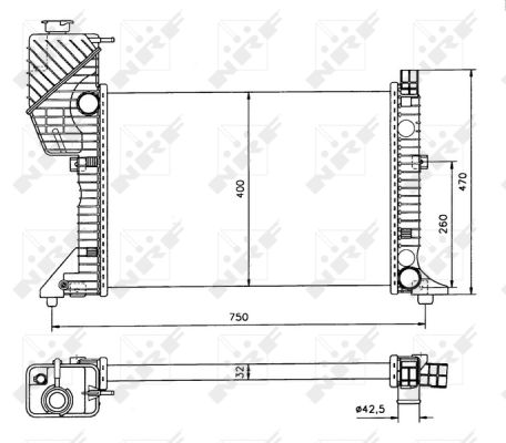 RADIATORE MERCEDES SPRINTER 2.3D 95-