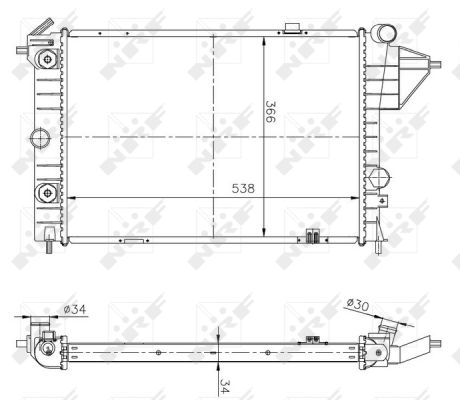 RADIATORE OPEL VECTRA 1.8 89-