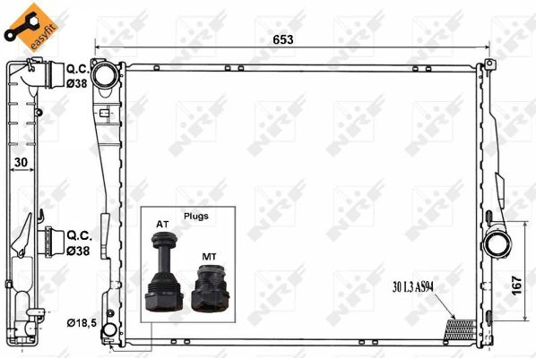 RADIATORE BMW 3 2.0D 98-