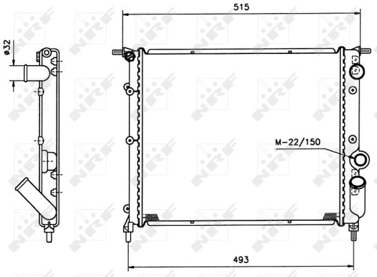 RADIATORE RENAULT 21 1.7 86-