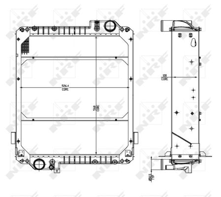 RADIATORE MASSEY FERGUSON 5460, 5465, 6460