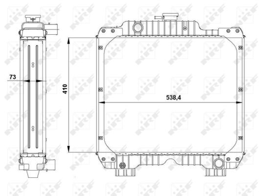 RADIATORE NEW HOLLAND TD4020F, TD4030F, TD4040F