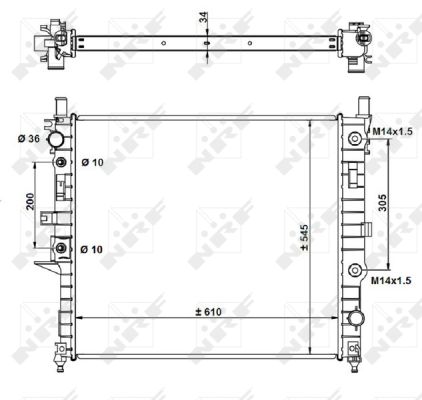 RADIATORE MERCEDES ML-SERIES 3.2 98-