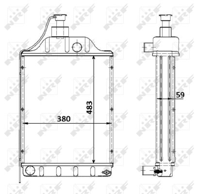 RADIATORE MASSEY FERGUSON 275 690