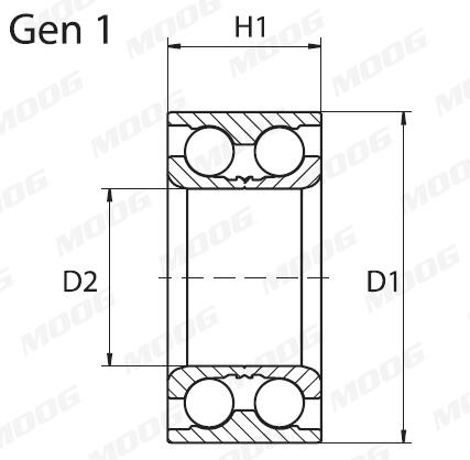Kit cuscinetto ruota MOOG RE-WB-11479