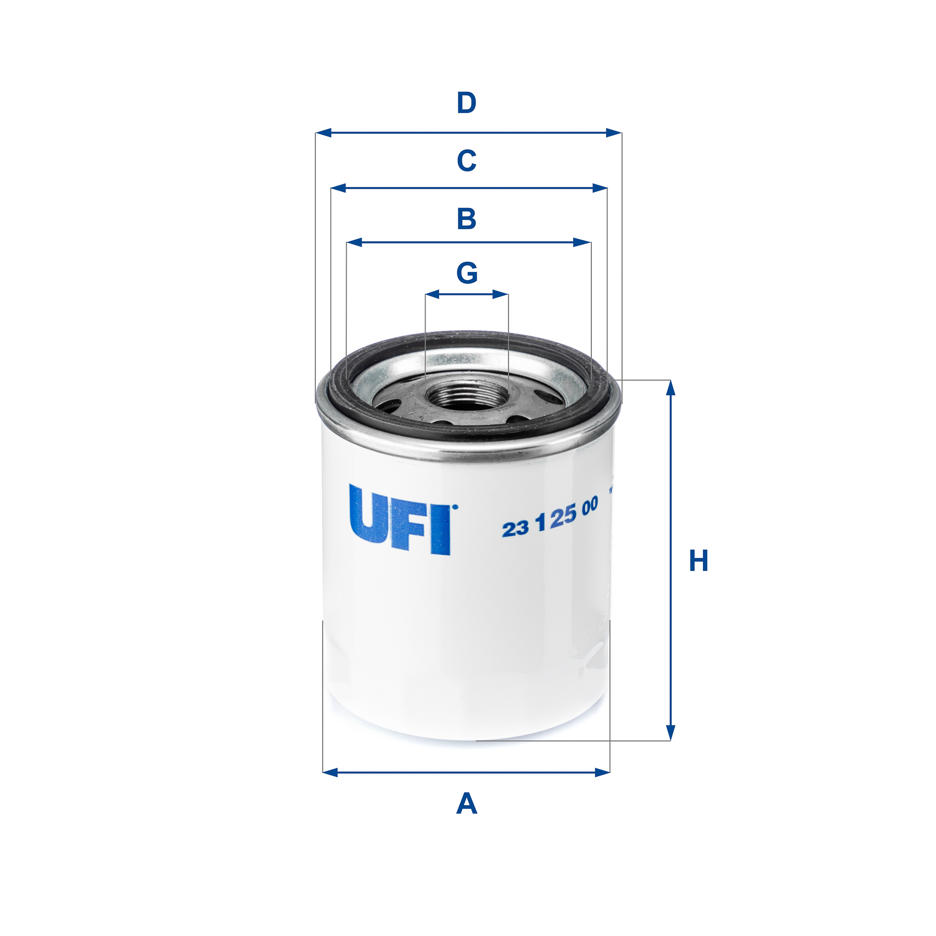 Filtro olio UFI 23.125.00