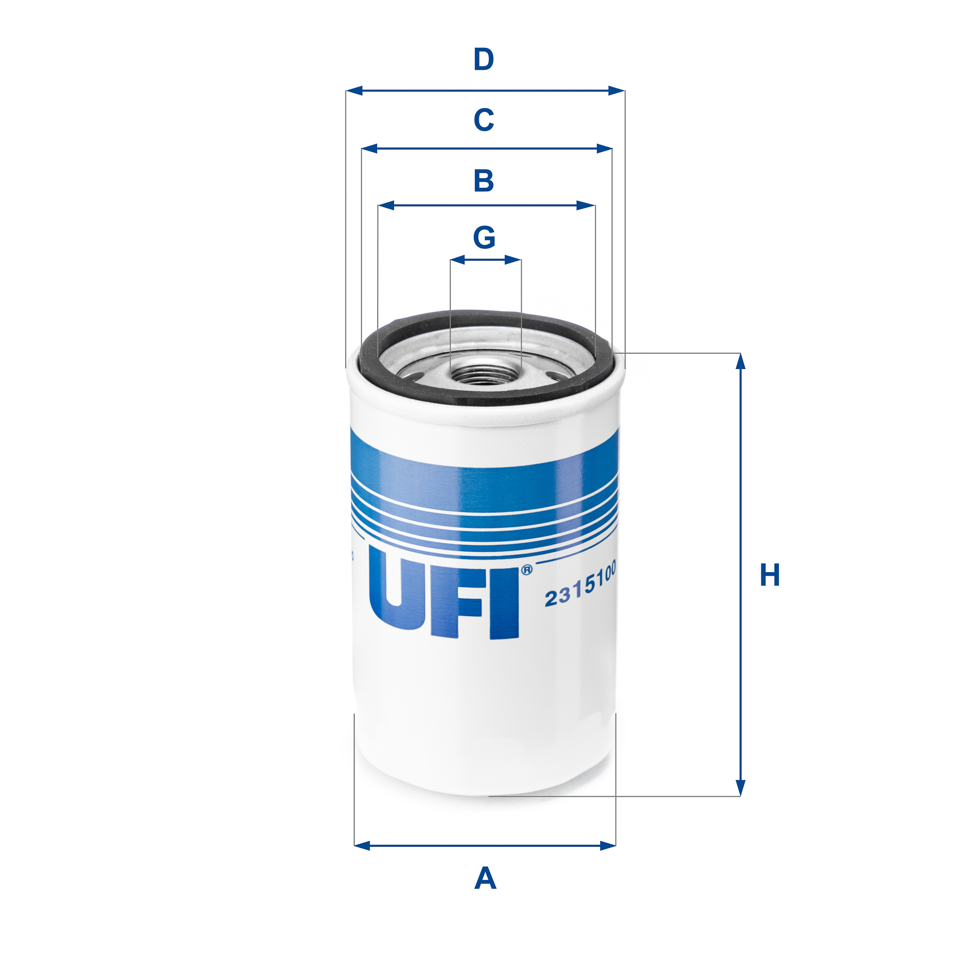 Filtro olio UFI 23.151.00